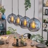Koyoto hanging light, globe light, pendant light blue, 4-light sources