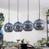 Koyoto hanging light, globe light, pendant light blue, 4-light sources