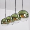 Koyoto hanging light, globe light, pendant light green, clear, 4-light sources