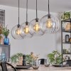 Koyoto hanging light, globe light, pendant light clear, 4-light sources