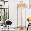 Granja floor lamp Ecru, black, 1-light source