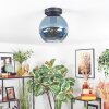 Koyoto ceiling light, globe light 20 cm blue, 1-light source