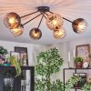 Koyoto ceiling light, globe light 77.5 cm Amber, clear, Smoke-coloured, 6-light sources