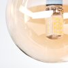 Chehalis ceiling light, globe light Amber, Smoke-coloured, 3-light sources
