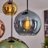 Koyoto hanging light, globe light, pendant light blue, gold, green, coppery, 4-light sources