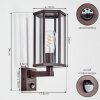 Monfanim outdoor wall light, wall light rust-coloured, 1-light source, Motion sensor