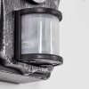 Lentua outdoor wall light, wall light black, silver, 1-light source, Motion sensor