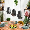 Duren hanging light, pendant light black, 3-light sources