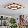 Falmir ceiling light LED Wood like finish, black, 1-light source