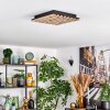 Vorlix ceiling light LED Wood like finish, black, 1-light source