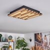 Vorlix ceiling light LED Wood like finish, black, 1-light source