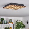 Vorlix ceiling light LED Wood like finish, black, 1-light source