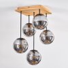 Jomin ceiling light, globe light Ecru, black, 5-light sources