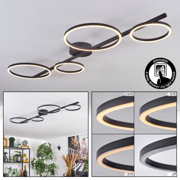 Firon ceiling light LED black, 1-light source