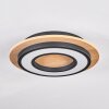 Falmir ceiling light LED Wood like finish, black, 1-light source