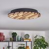 Vorlix ceiling light LED Wood like finish, black, 1-light source