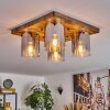 Donar ceiling light Wood like finish, 4-light sources