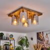 Donar ceiling light Wood like finish, 4-light sources