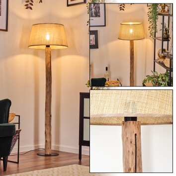 Sabadim floor lamp Ecru, black, 1-light source