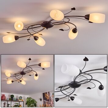 Mirelia ceiling light rust-coloured, 6-light sources