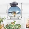 Koyoto ceiling light, globe light 20 cm blue, clear, 1-light source