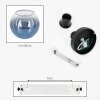 Koyoto ceiling light, globe light 20 cm blue, clear, 1-light source