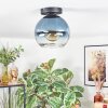Koyoto ceiling light, globe light 20 cm blue, clear, 1-light source