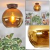 Koyoto ceiling light, globe light gold, 1-light source
