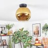 Koyoto ceiling light, globe light gold, 1-light source