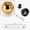 Koyoto ceiling light, globe light gold, 1-light source