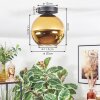 Koyoto ceiling light, globe light 20 cm gold, 1-light source