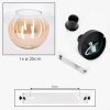 Koyoto ceiling light, globe light Amber, clear, 1-light source