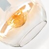 Koyoto ceiling light, globe light Amber, clear, 1-light source