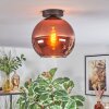 Koyoto ceiling light, globe light coppery, 1-light source