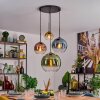 Koyoto hanging light, globe light, pendant light 35 cm blue, gold, green, clear, coppery, 4-light sources