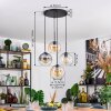 Koyoto hanging light, globe light, pendant light Amber, clear, Smoke-coloured, 4-light sources
