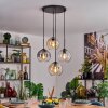 Koyoto hanging light, globe light, pendant light Amber, clear, Smoke-coloured, 4-light sources