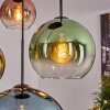 Koyoto hanging light, globe light, pendant light blue, gold, green, clear, coppery, 4-light sources
