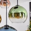 Koyoto hanging light, globe light, pendant light blue, gold, green, clear, coppery, 4-light sources