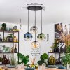 Koyoto hanging light, globe light, pendant light Amber, blue, green, clear, Smoke-coloured, 4-light sources
