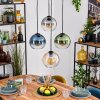 Koyoto hanging light, globe light, pendant light Amber, blue, green, clear, Smoke-coloured, 4-light sources