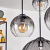 Koyoto hanging light, globe light, pendant light 30 cm clear, Smoke-coloured, 4-light sources