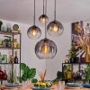 Koyoto hanging light, globe light, pendant light 30 cm clear, Smoke-coloured, 4-light sources