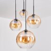 Koyoto hanging light, globe light, pendant light 30 cm Amber, clear, 4-light sources