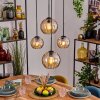 Koyoto hanging light, globe light, pendant light Amber, 4-light sources