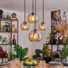 Koyoto hanging light, globe light, pendant light Amber, 4-light sources