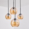 Koyoto hanging light, globe light, pendant light Amber, 4-light sources