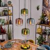 Lauden hanging light, globe light, pendant light blue, green, clear, coppery, 4-light sources