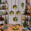 Lauden hanging light, globe light, pendant light green, clear, 4-light sources