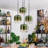 Lauden hanging light, globe light, pendant light green, clear, 4-light sources